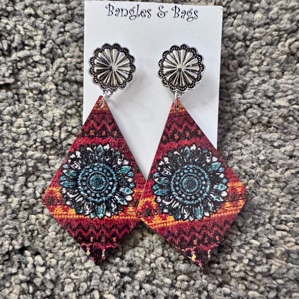Bohemian Floral Drop Earrings